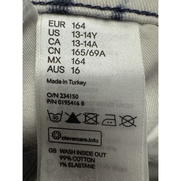 Isabel Marant Short Girls for H&M Denim Tie-Dye Blue Size 13-14Y - Picture 7 of 8